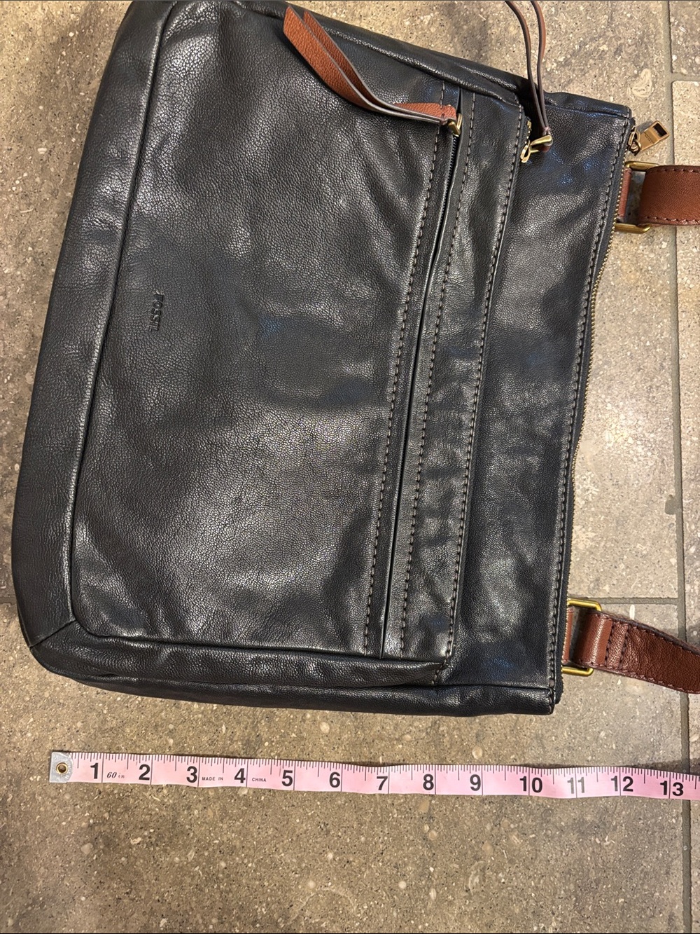 Fossil convertible crossbody, black leather - Picture 7 of 16